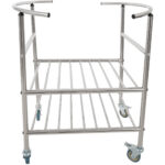 Roostevabast terasest segamiskausi käruga koos kausi ja 2 riiuliga 622x457x838mm | Adexa MBXS002 - Image 3