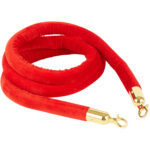 Punane sametköis kuldsete otstega 1,5 m | Adexa VR01RG