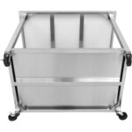 Kaubanduslik mobiilne töölaud ratastega, roostevaba teras, alumine riiul 1200x700x900mm | Adexa DWTC70120 - Image 7