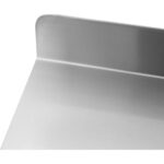 Kaubanduslik mobiilne töölaud ratastega, roostevabast terasest alumine riiul ja tagaserv 1200x700x900mm | Adexa DWTC70120B - Image 5