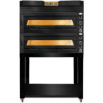 Premium pitsaahi 2 kambriga Mahutavus 12 x 35 cm pitsat Elektriline Must esipaneel | Adexa PEF105702SEB