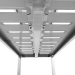 Roostevabast terasest riiulid, ruudukujulised jalad, 4 aukudega riiulit | Adexa QHSSP1805 - Image 2