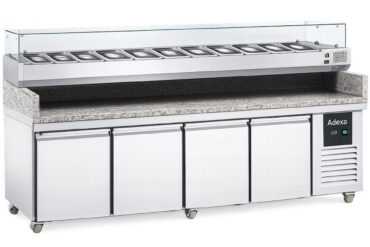 Pitsa ettevalmistuslett külmkapiga, 4 ust, 2230x700x985mm | Adexa DRPZ4300TN-VRX2200380