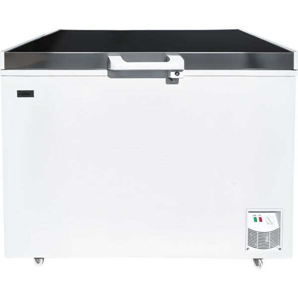 Kaubanduslik kirstkülmik 307 liitrit Tahke roostevabast terasest kaas | Adexa BCBD307