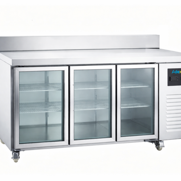 Kaubanduslik jahutatud lett 3 klaasustega GN1/1 tagaseinaga | Adexa DRGN3200TNG