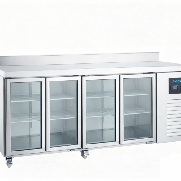 Kaubanduslik jahutatud lett 4 klaasustega GN1/1 tagumine tõke | Adexa DRGN4200TNG