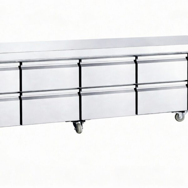 Kaubanduslik madal lett-külmik 8 sahtliga | Adexa DUGN4180TN