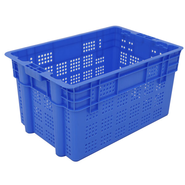 Plastikust hoiukast aukudega 600x400x310mm sinine | Adexa WHEU4631H