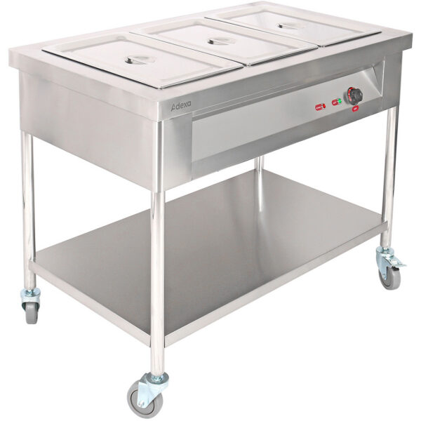 Mobiilne Bain Marie toidu soojendustabel 3xGN1/1 | Adexa PFT12070