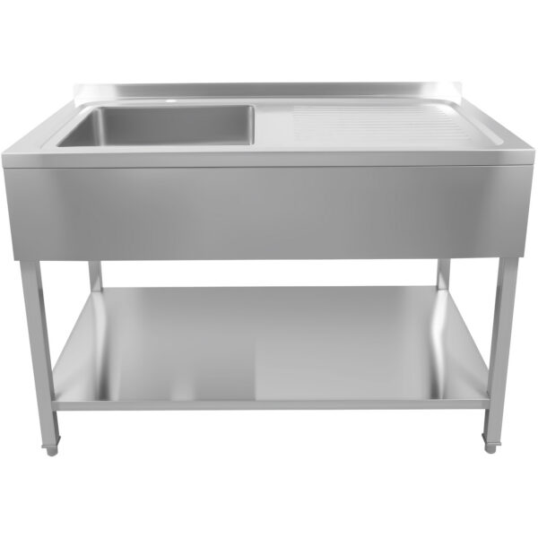 Kaubanduslik roostevabast terasest valam 1400x600x900mm 1 kauss vasakul Splashback | Adexa DSA60140L