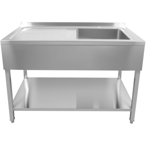 Kaubanduslik roostevabast terasest valam 1400x600x900mm 1 kauss paremal Splashback | Adexa DSA60140R