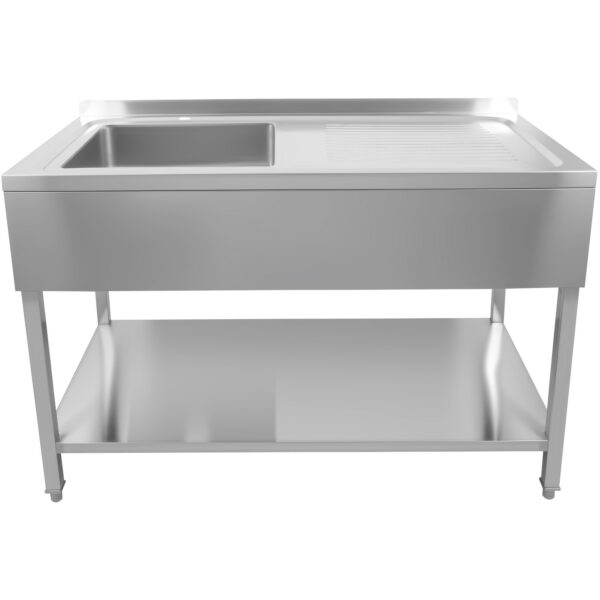 Kaubanduslik roostevabast terasest valam 1600x600x900mm 1 kauss vasakul Splashback | Adexa DSA60160L