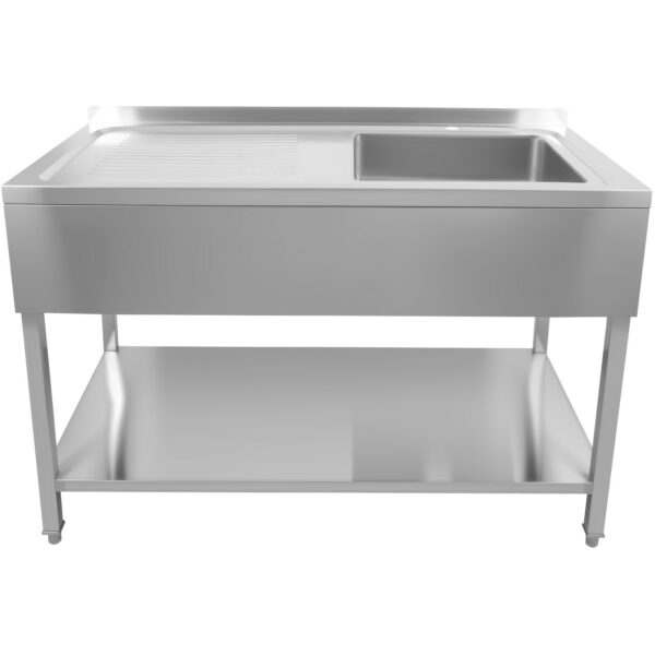 Kaubanduslik roostevabast terasest valam 1600x600x900mm 1 kauss paremal Splashback | Adexa DSA60160R