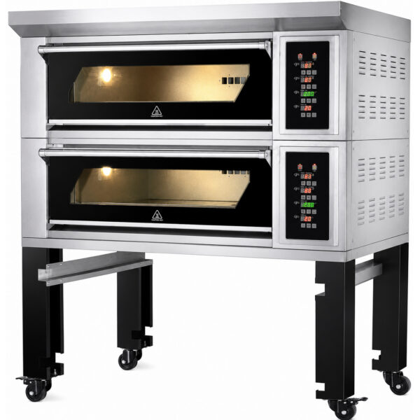 Pagarikamber Elektriline 2 kambriga 4 x 400x600mm ahjuplaati 400°C Digitaalsed juhtnupud 13.2kW 380V | Adexa HTD40KI