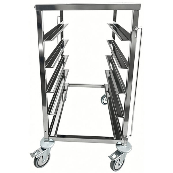 Panikäru ülemise riiuliga 5x600x400mm alustega Roostevaba teras 465x620x900mm Kihtide vahe 135mm | Adexa WHDBC05