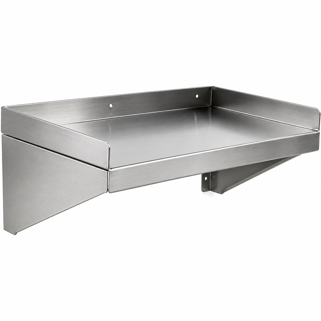 Seinariiul 1 tase Seinariiul 1 tase, 3 külge üleskeeratud 1500x400x254mm Roostevaba teras | Adexa WSW400150B - Image 1